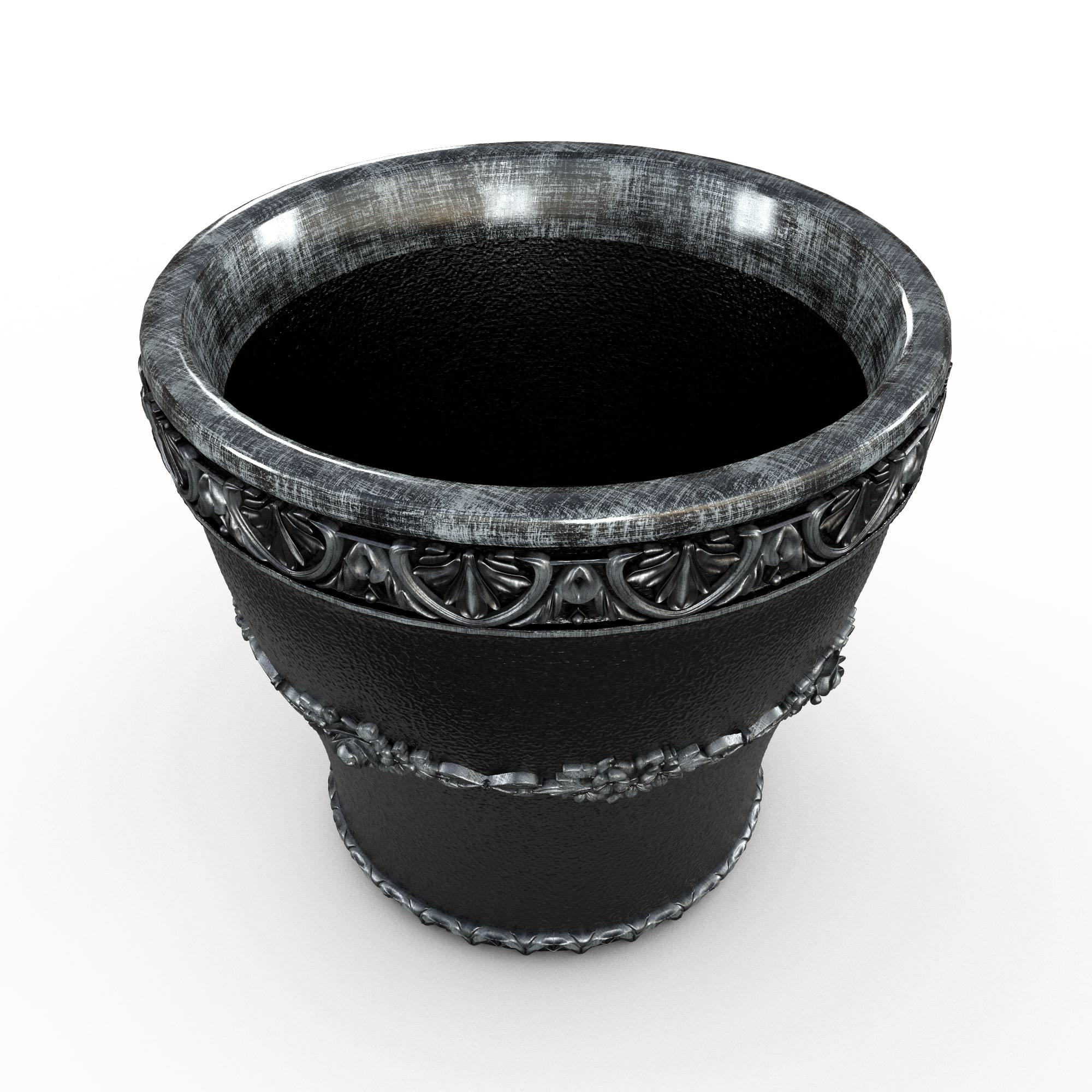 Gardenstone Verona Planters Gardenstone Silver Black 