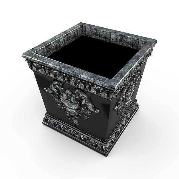 Gardenstone Williamsburg Planters Gardenstone Silver Black 