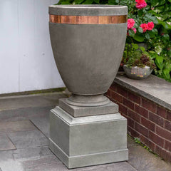 Moderne Tall Planter w/ Rustic 12 Pedestal