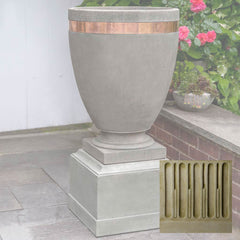 Moderne Tall Planter w/ Rustic 12 Pedestal