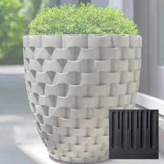 M Weave Tall Round Planter