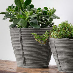 Reed Planter - Large - Grey