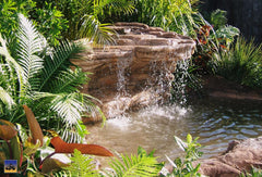 Photo of Flat Rock Falls - Complete Pond Kit by Universal Rocks - Marquis Gardens