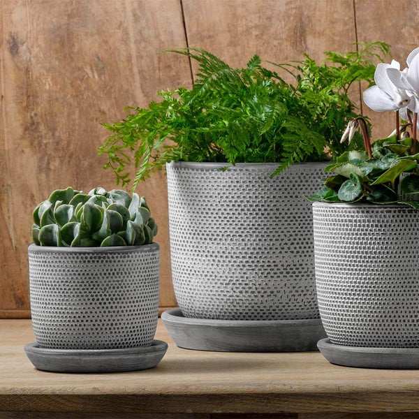grey glazed plant pots Campania Cobblestone Planter - Grey and Whitewash