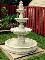 Photo of 3 Tier Pineapple Fountain in Basin - Marquis Gardens