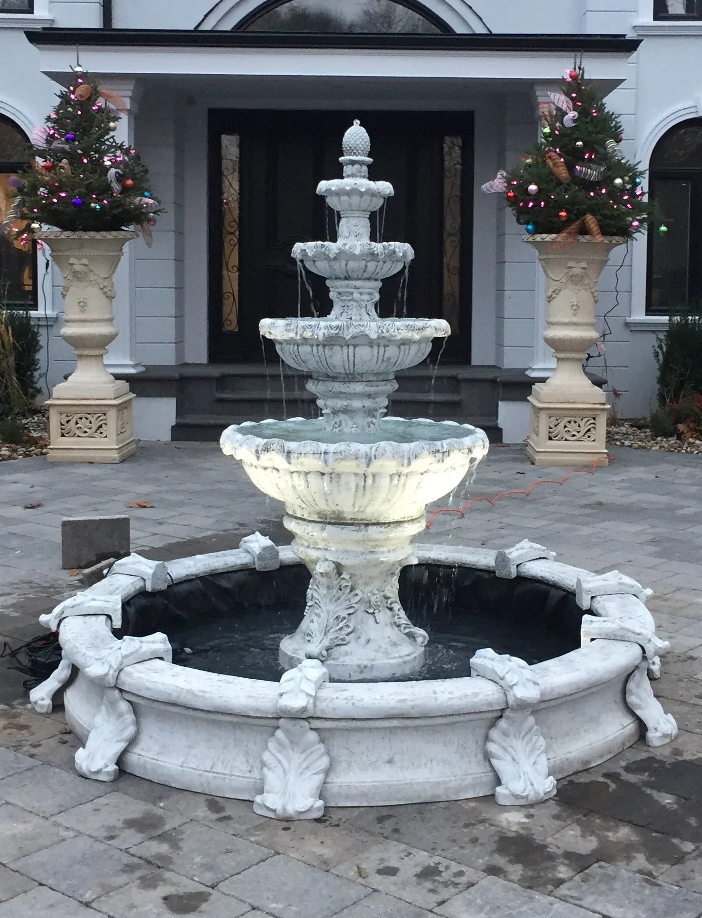 Photo of 4 Tier Fleur Fountain in Basin - Marquis Gardens