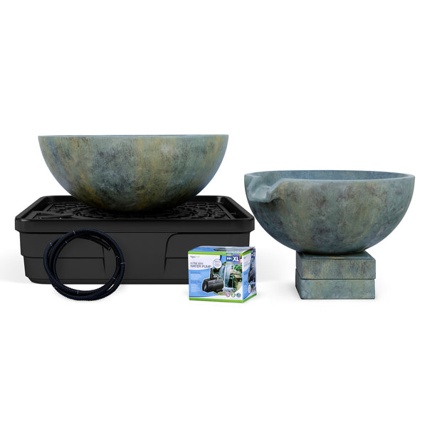 Photo of Aquascape Spillway Bowl and Basin Landscape Fountain Kit - Marquis Gardens