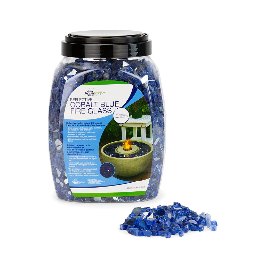 Fire Pit Glass - Aqua Blue Reflective Fire Glass Beads 3/4