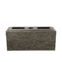 Photo of Aquascape Straight Stacked Slate Wall Base and Toppers  - Marquis Gardens