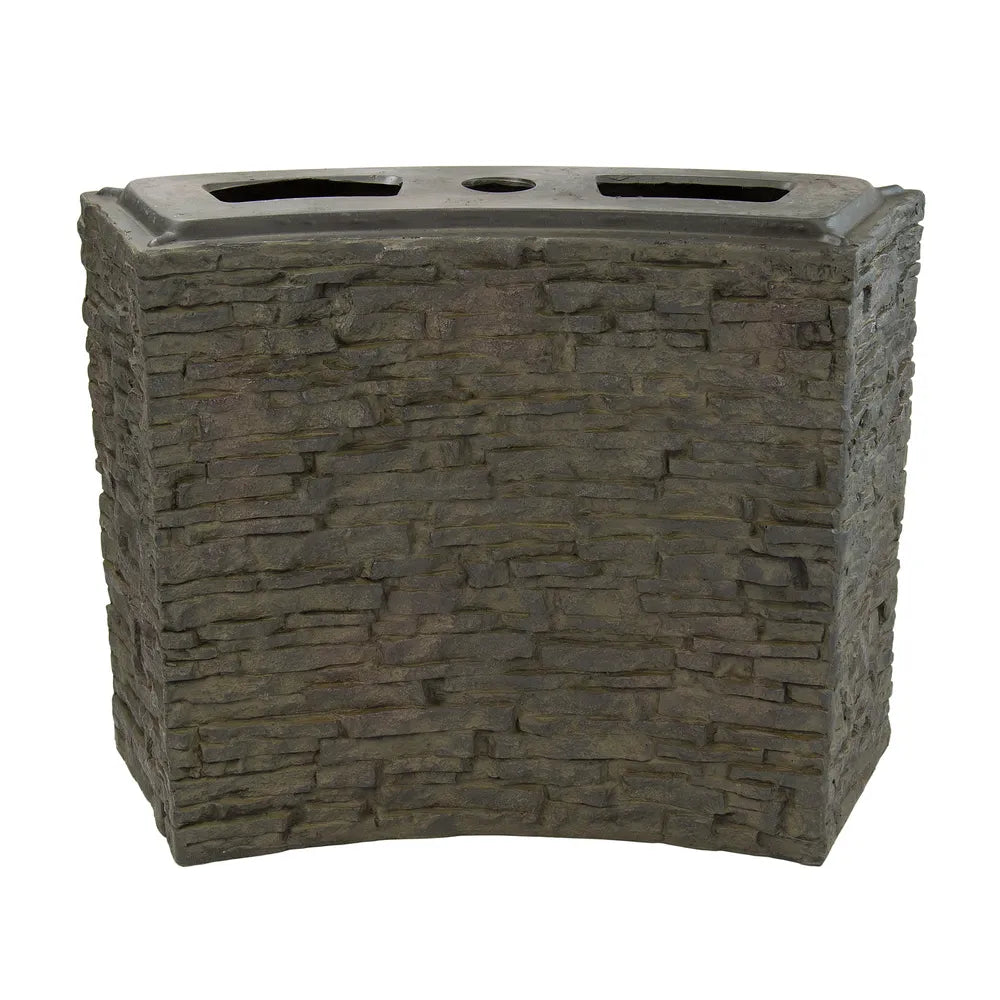 Photo of Aquascape Curved Stacked Slate Wall Base and Toppers  - Marquis Gardens