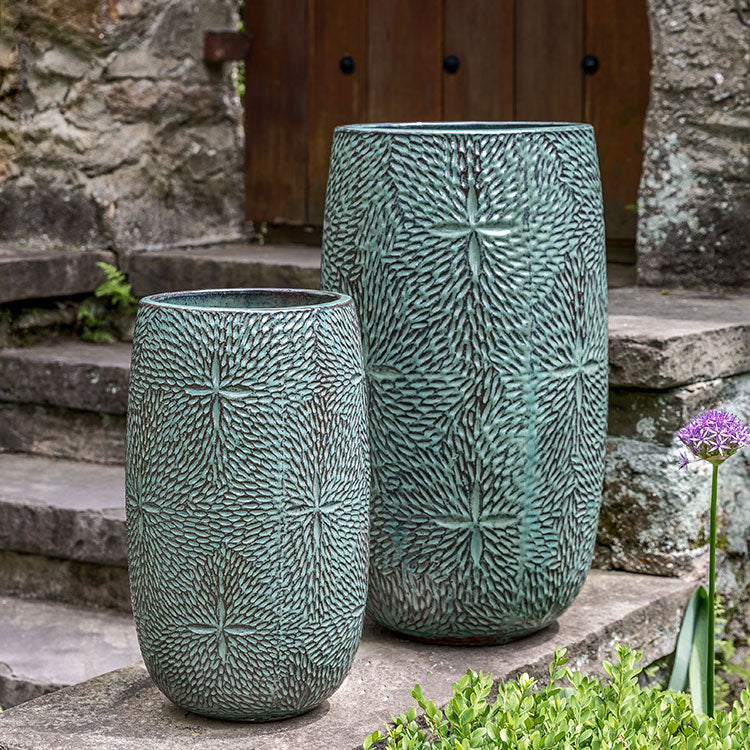 99 cent store plant pots Campania International Sand Dollar Tall Planter Set of 2 Seafoam Green
