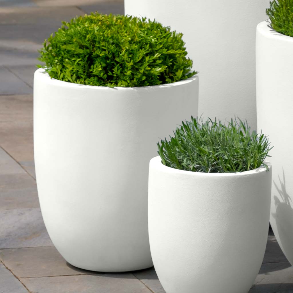 big white plant pots Campania Bradford Planter – Marquis Water Gardens