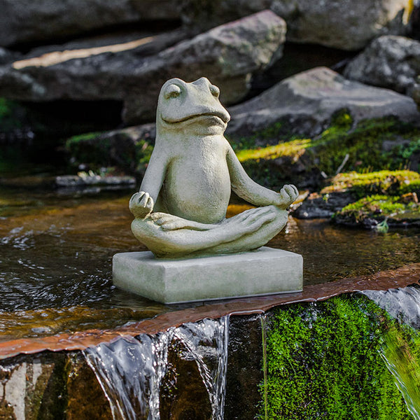 Campania International Mini Zen Frog Garden Statue - Pietra Nuova