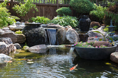 Photo of Aquascape Stacked Slate Urns  - Marquis Gardens