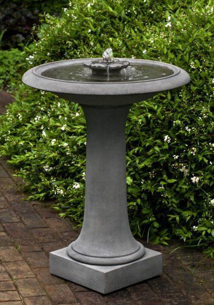 Photo of Campania Camellia Birdbath Fountain - Marquis Gardens