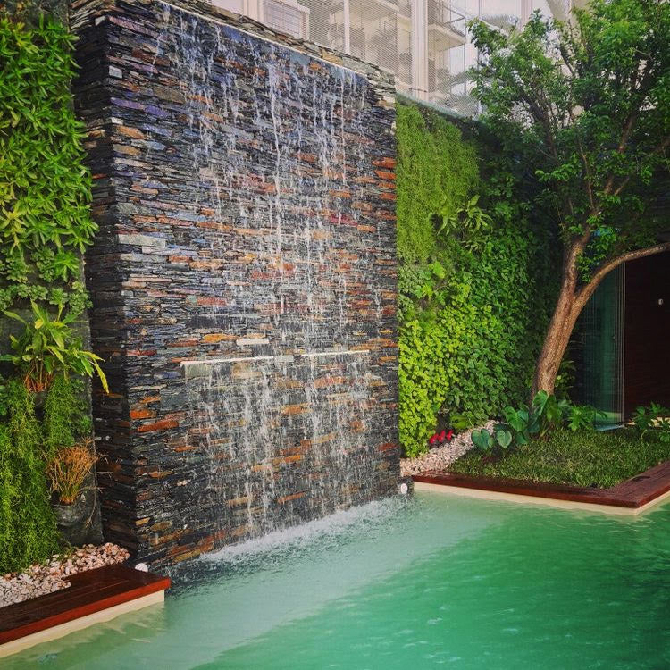 Stainless Steel Spillway Waterfall - Wet Wall – Marquis Water Gardens