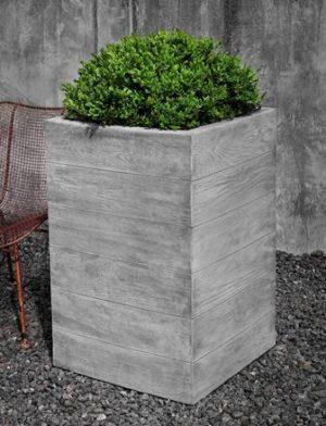 Photo of Campania Chenes Brut Tall Box Planter - Clearance - Marquis Gardens