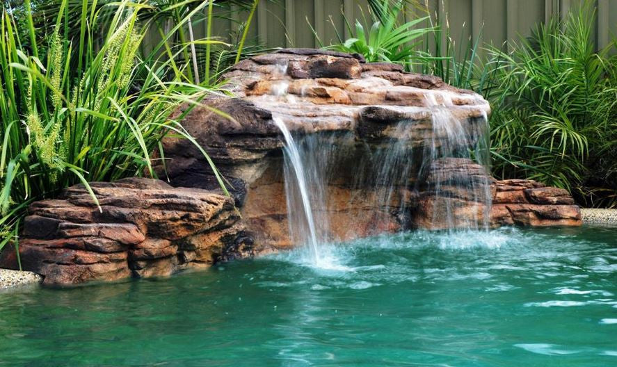 Photo of The Maldives - Complete Swimming Pool Waterfall Kit by Universal Rocks - Marquis Gardens