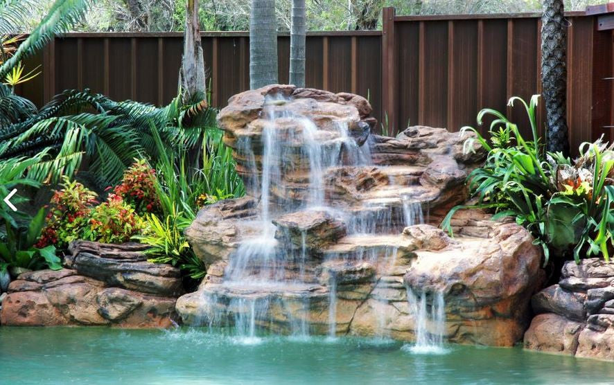 Photo of The Serenity Large - Swimming Pool Waterfall - PLEW-003 LG by Universal Rocks - Marquis Gardens