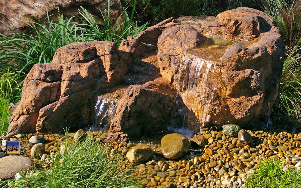 Photo of Falling Springs Pebble Pond Falls - PLW-003 - by Universal Rocks - Marquis Gardens