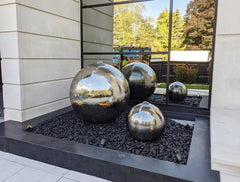 Photo of Stainless Steel Bubbling Spheres - Marquis Gardens