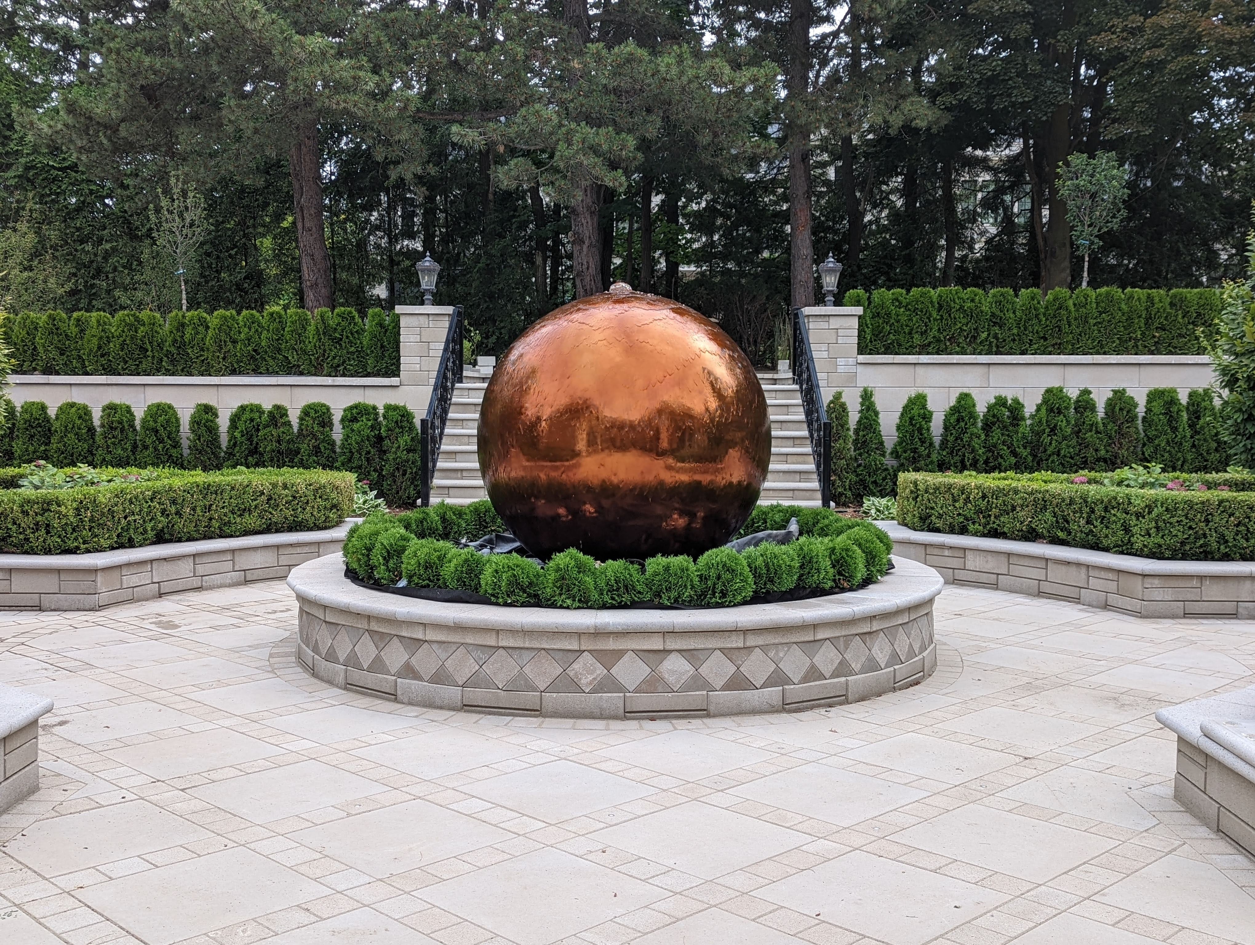 Photo of Stainless Steel Bubbling Spheres - Marquis Gardens
