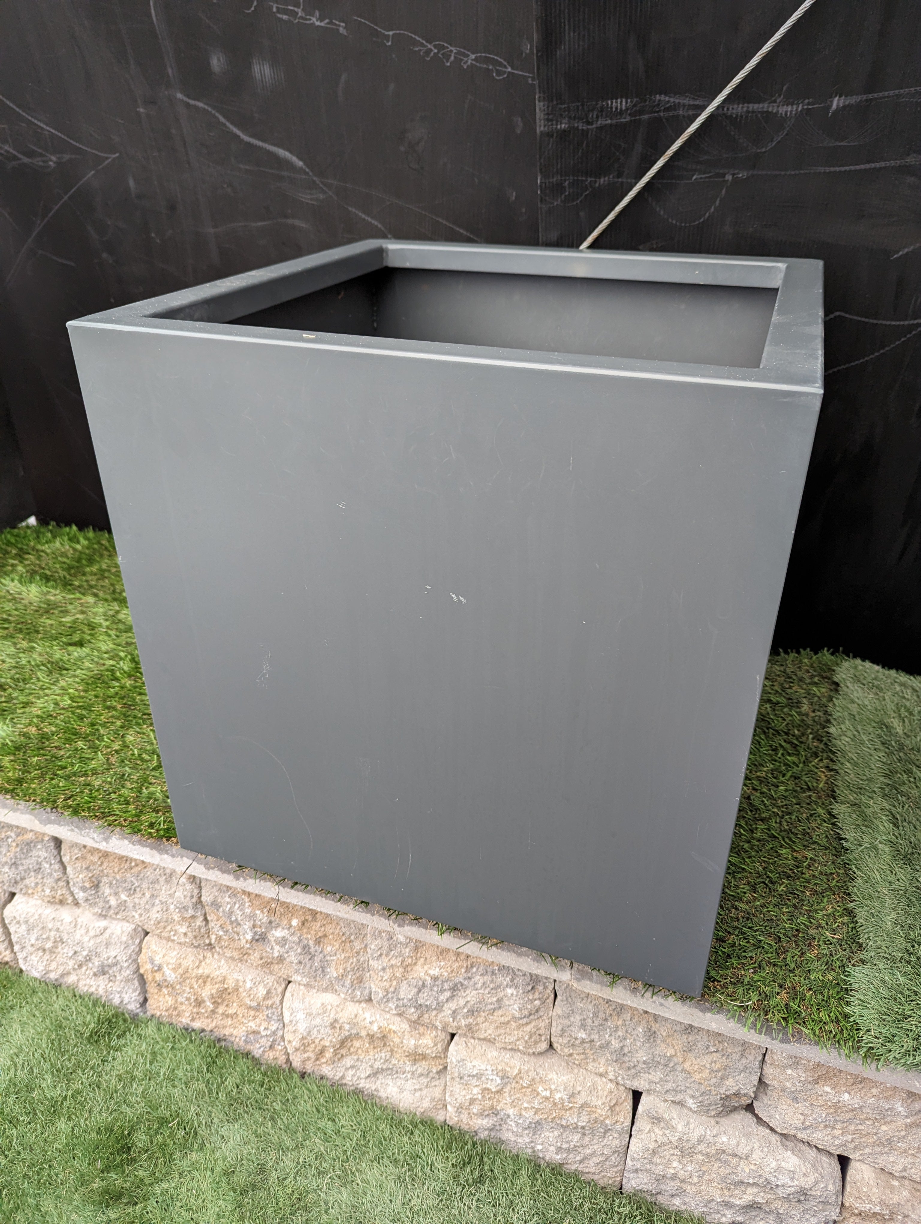 veradeck planters box Veradek Block Series Cube Planter Grey