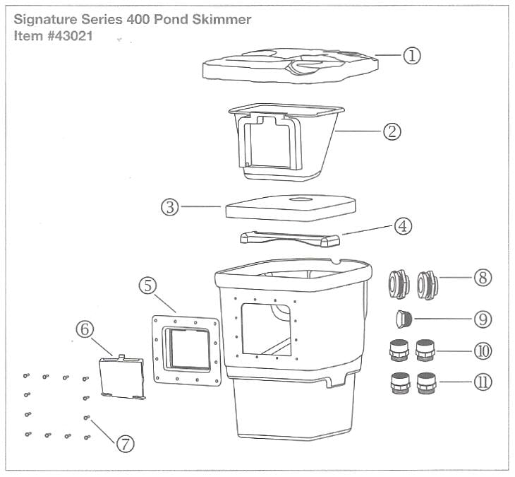 Photo of Aquascape Signature Series 400 Pond Skimmer Replacement Parts - Item 43021  - Marquis Gardens