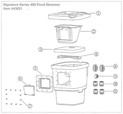 Photo of Aquascape Signature Series 400 Pond Skimmer Replacement Parts - Item 43021  - Marquis Gardens