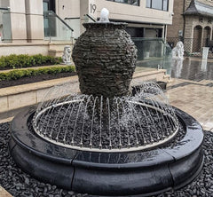 Photo of Aquascape Stacked Slate Urns  - Marquis Gardens