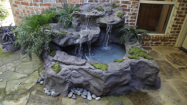 Photo of Whiskey Falls - Extra Large Patio Pond by Universal Rocks - Marquis Gardens
