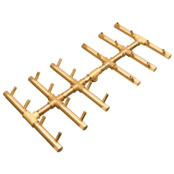 Photo of Double Tree-Style Linear Crossfire Brass Burners - Marquis Gardens