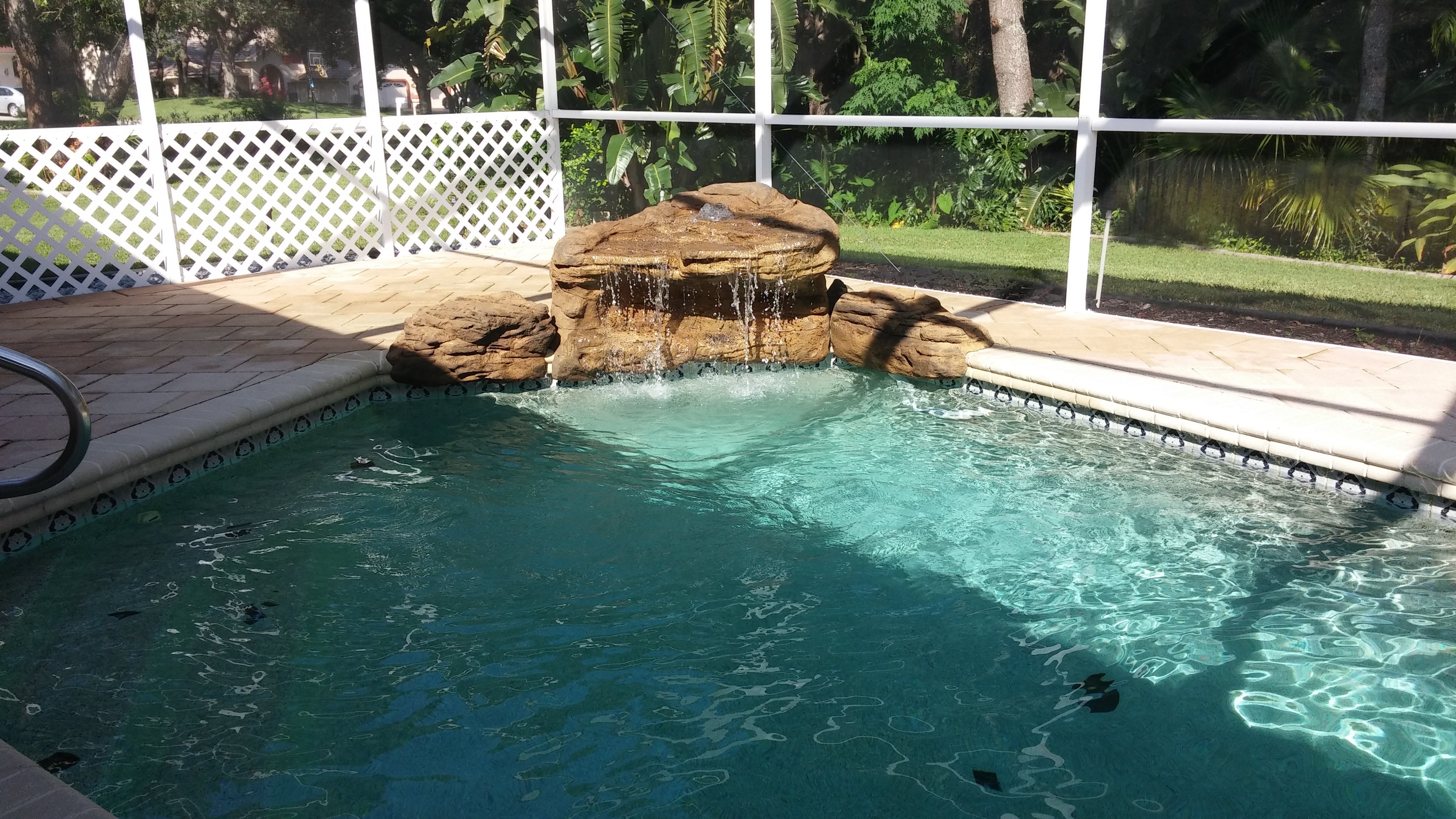 Photo of The Maldives - Complete Swimming Pool Waterfall Kit by Universal Rocks - Marquis Gardens