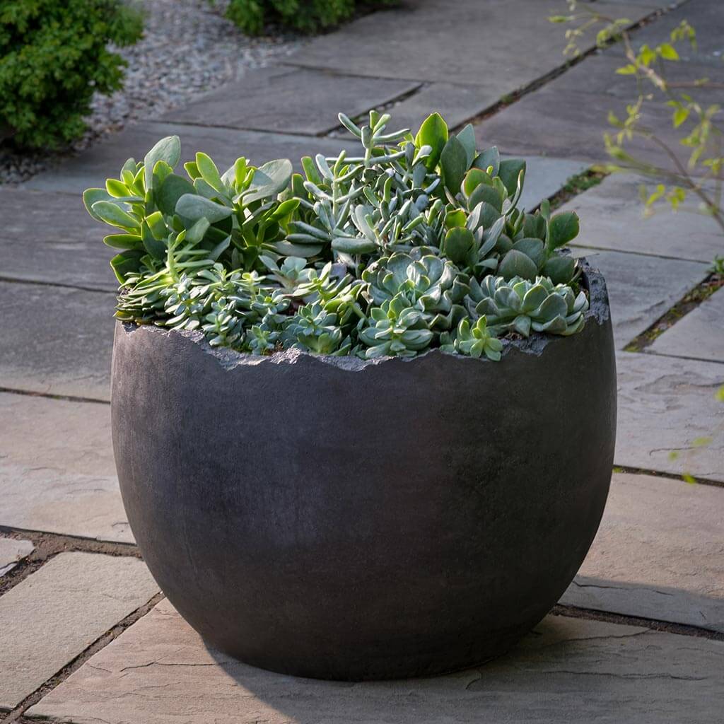 egg pot planter Campania International | Broken Grade AA Egg Planter Terra Cotta