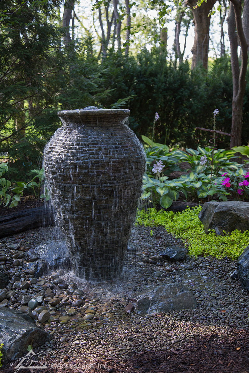 Photo of Aquascape Stacked Slate Urns  - Marquis Gardens